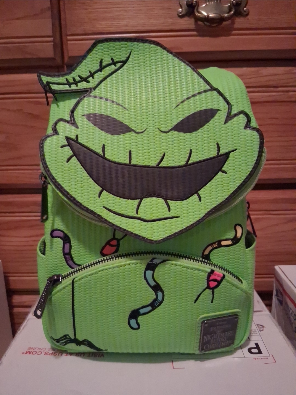 Loungefly Nightmare Before Christmas Oogie Boogie Mini Backpack - Neon Green
